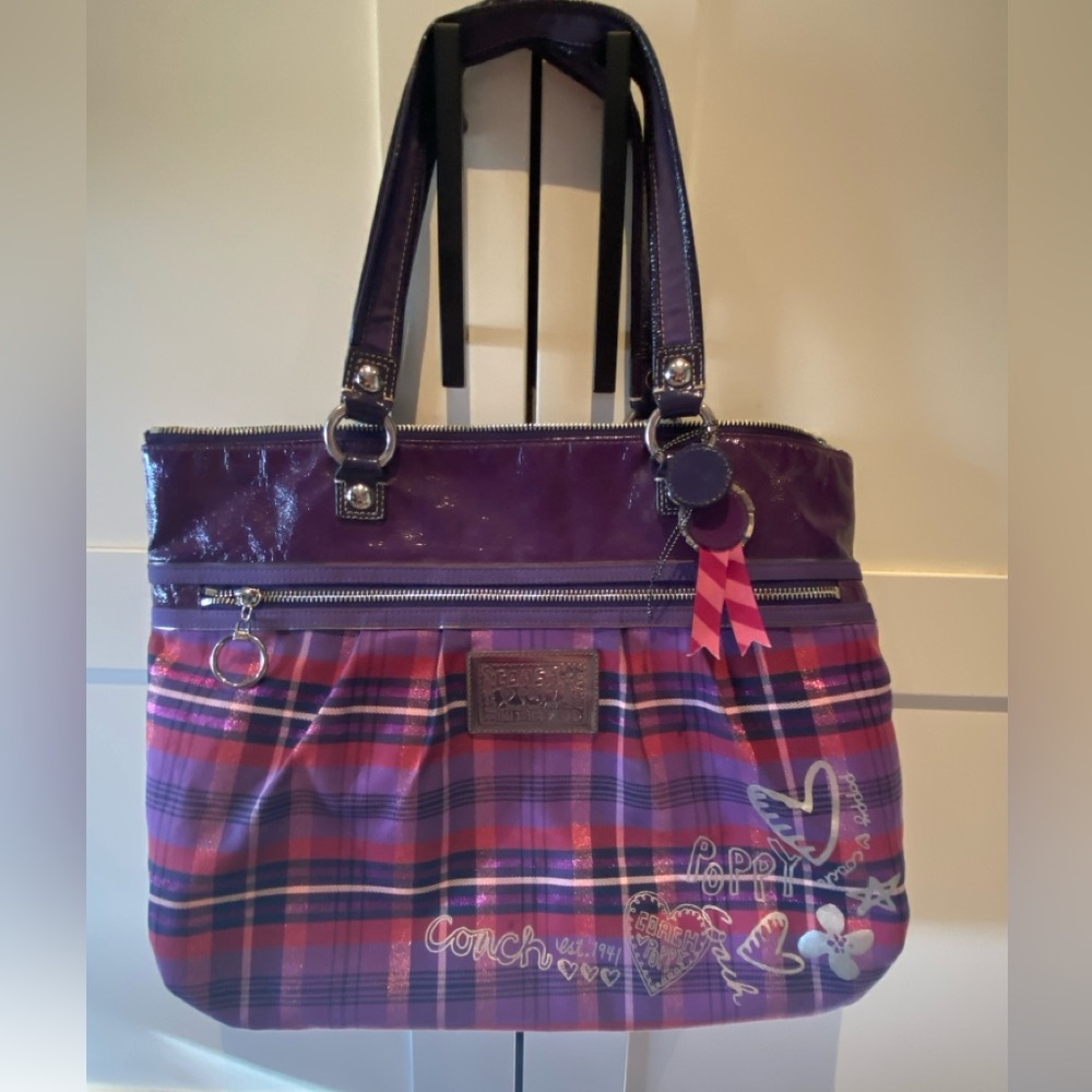 Coach Poppy Purple Shoulder Bag